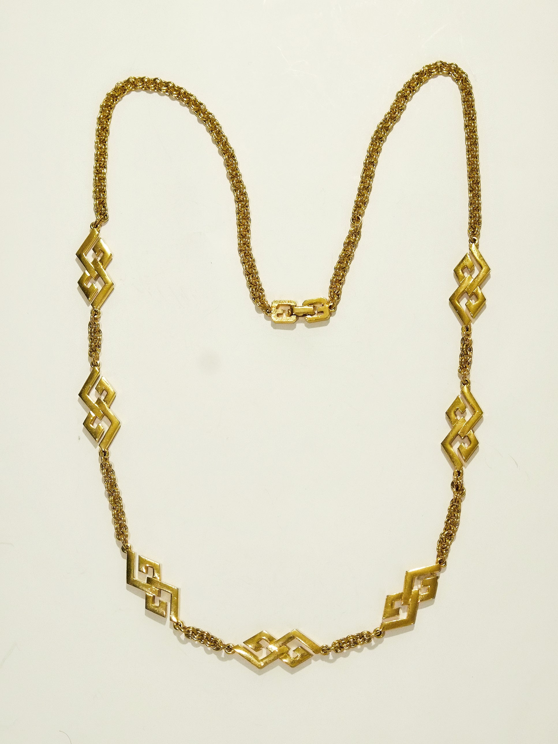 vintage givenchy gold chain necklace