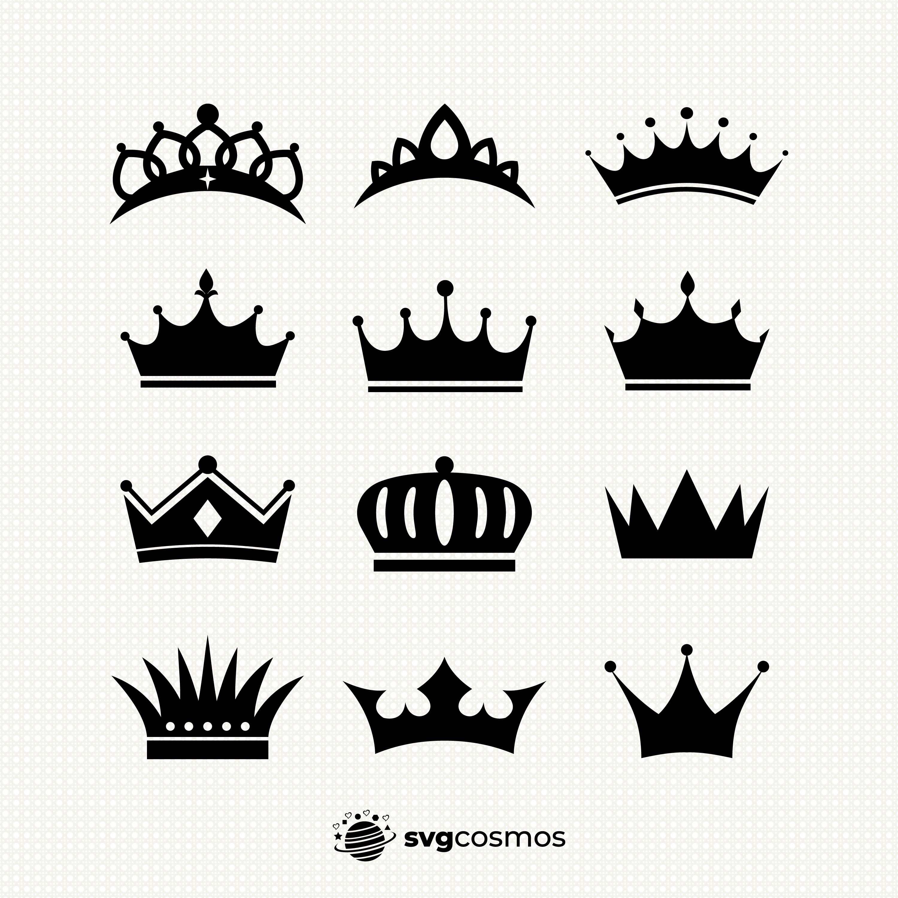 King Queen svg, King and Queen svg, King and Queen crowns, couples crowns.  Instant download svg