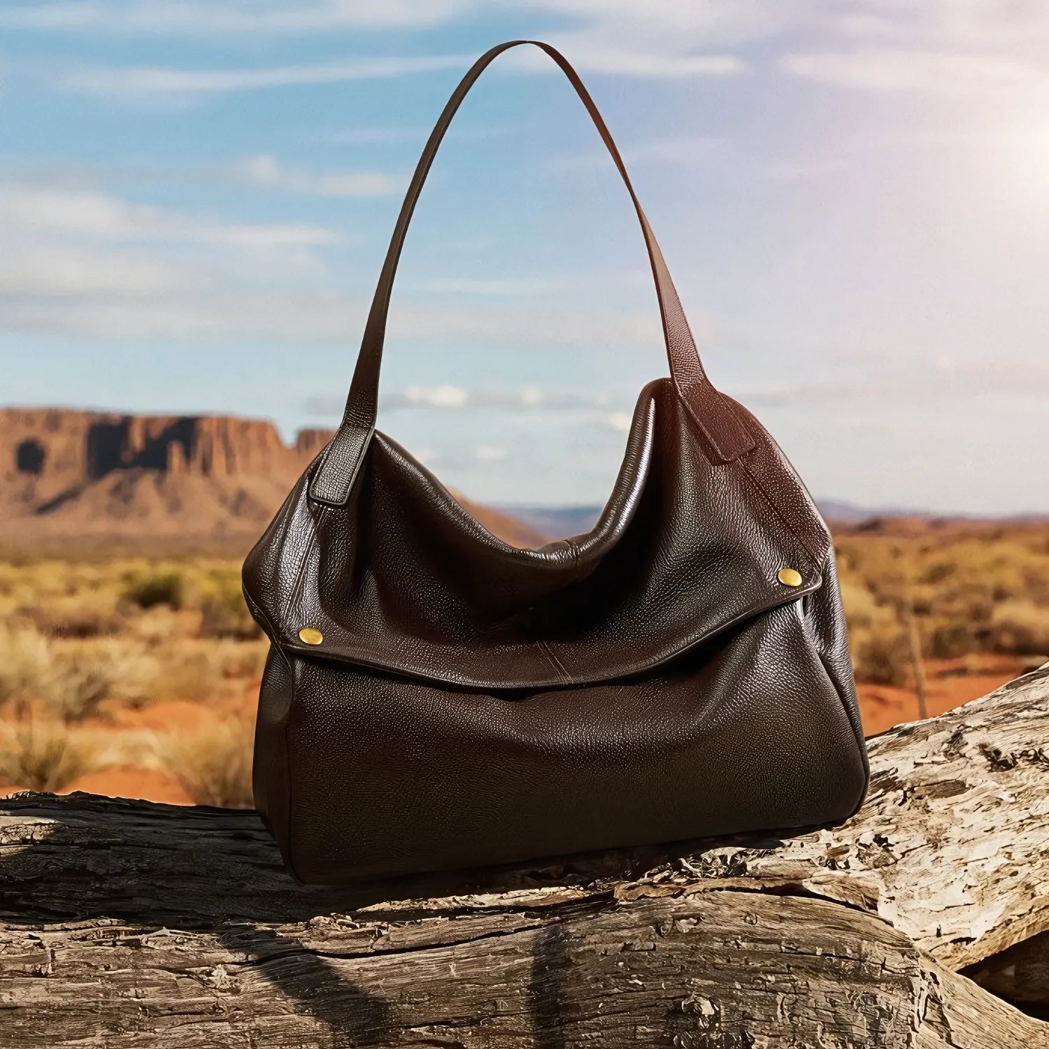 Velisse Genuine Leather Handbag - front view