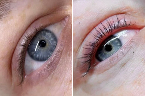 Lash Lifting Vergleich vorher nachher