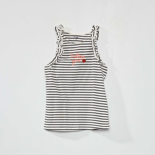 Plain ribbed vest top white – Kiabi Arabie