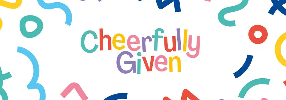 The logo of Cheerfully Given, a Christian clothing company.