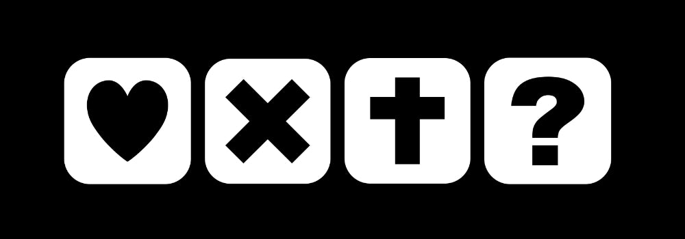 Logotipo de THE4POINTS con el mensaje del evangelio representado por cuatro símbolos.