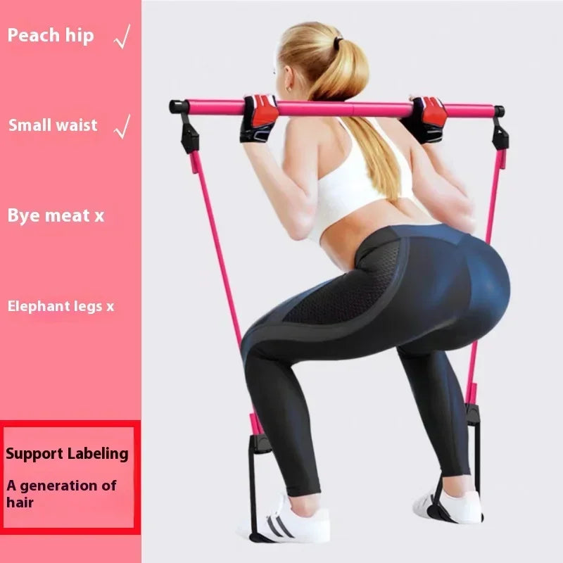 Pilates Multi Functional Fitness Stick And Bands