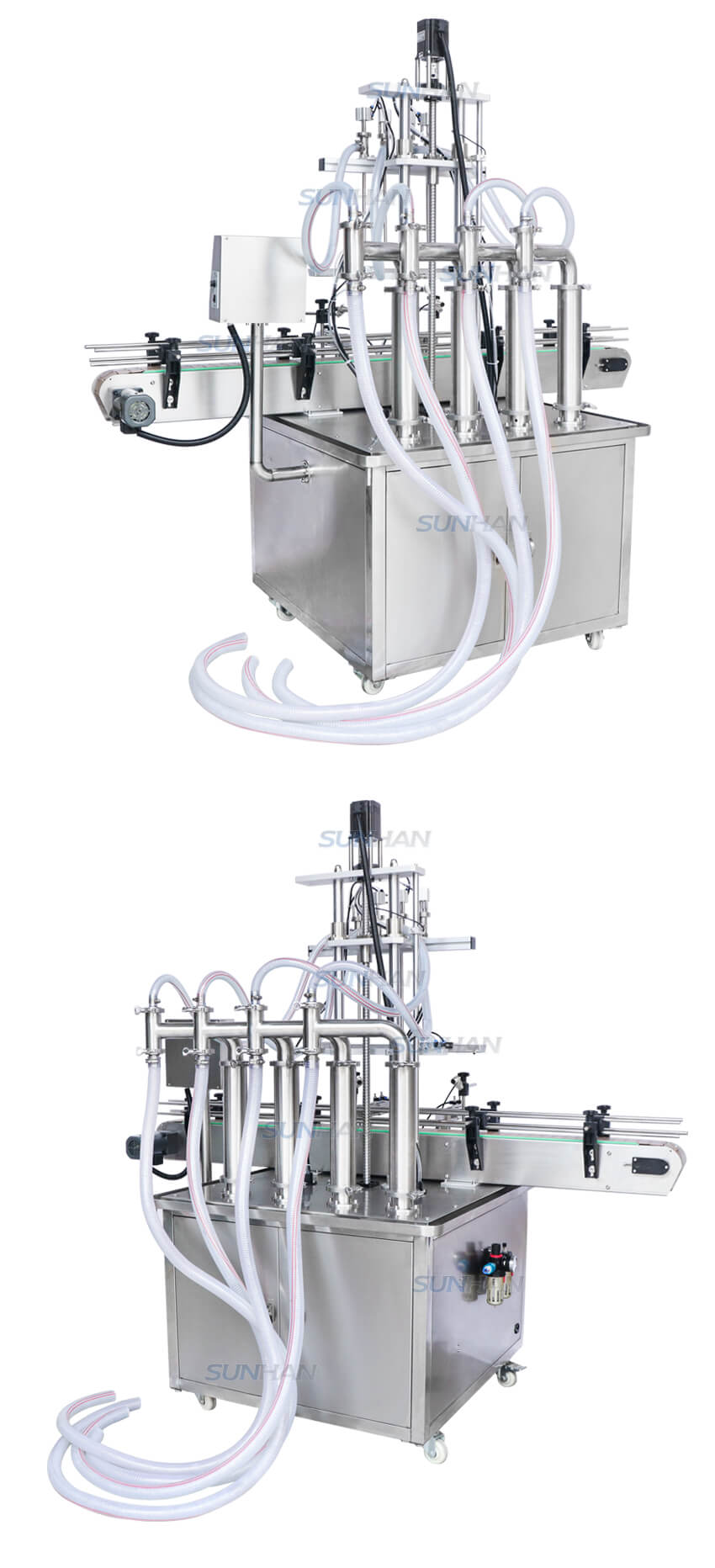 automatic 4 heads piston pump filling machine