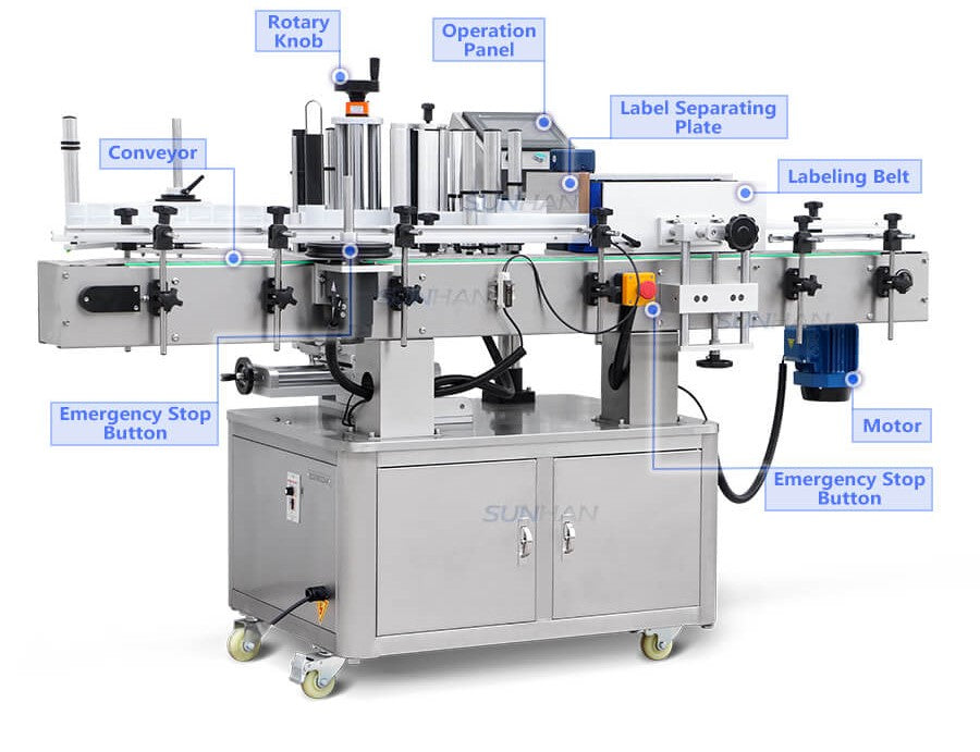 Machine Component of Single Side Bottle Labeling Machine