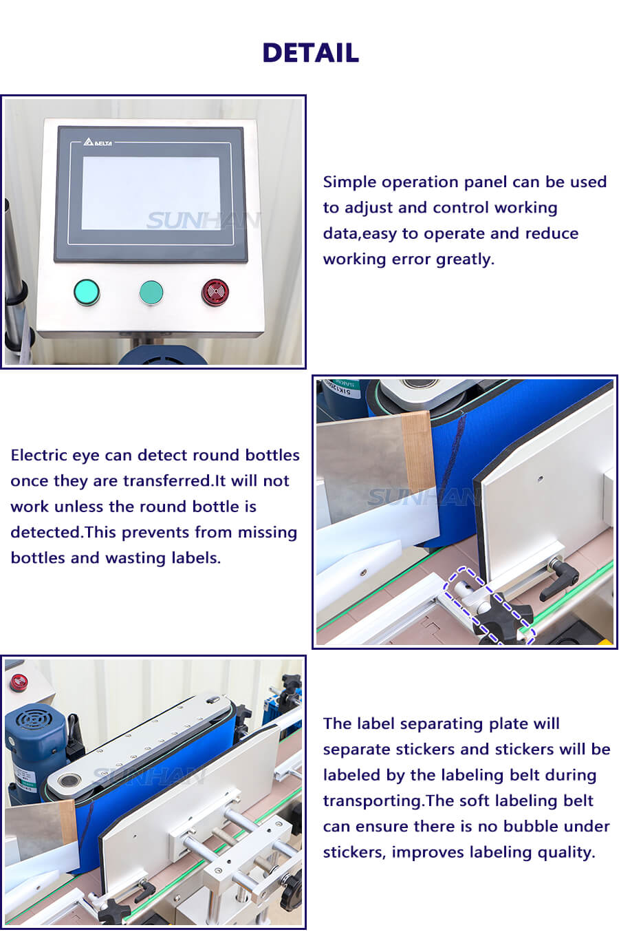 Machine Details of Single Side Bottle Labeling Machine-1