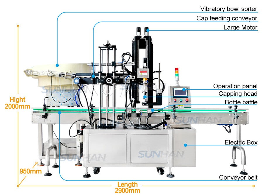 machine component of  trigger pump capping machine