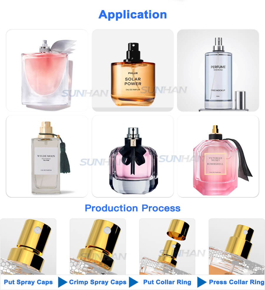 application of perfume crimping machine