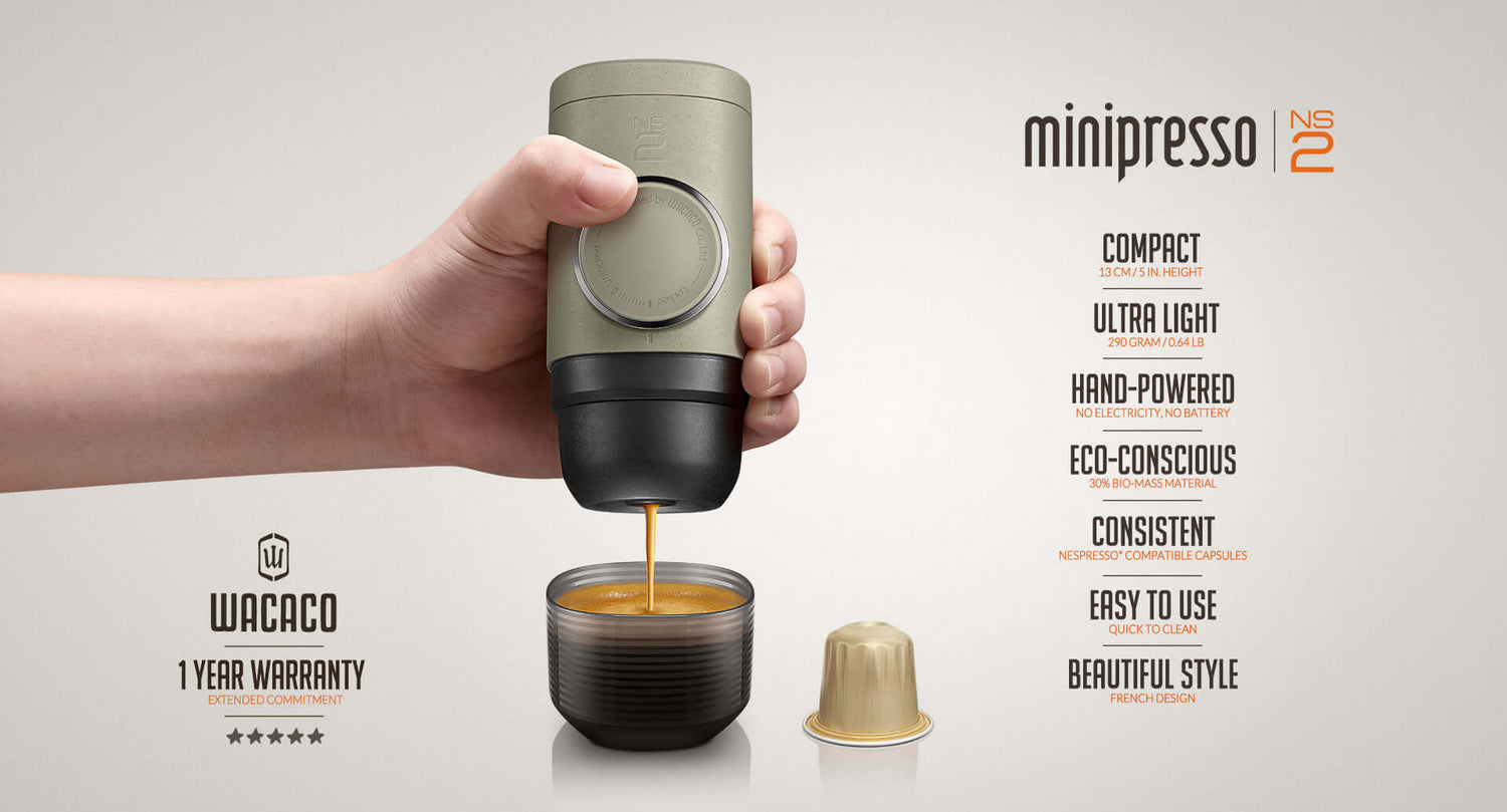 Rede Centrum Sovesal Wacaco | Minipresso NS2 | Nespresso® Original capsules and compatibles