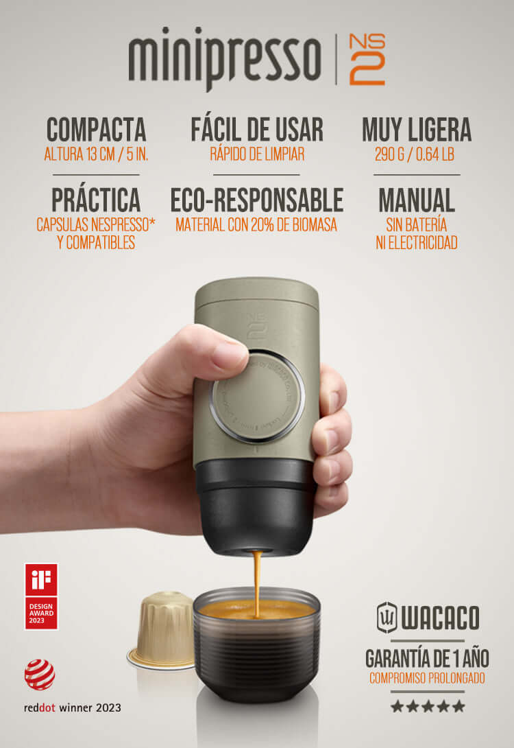 Minipresso NS  Cápsulas Nespresso® compatibles - Wacaco