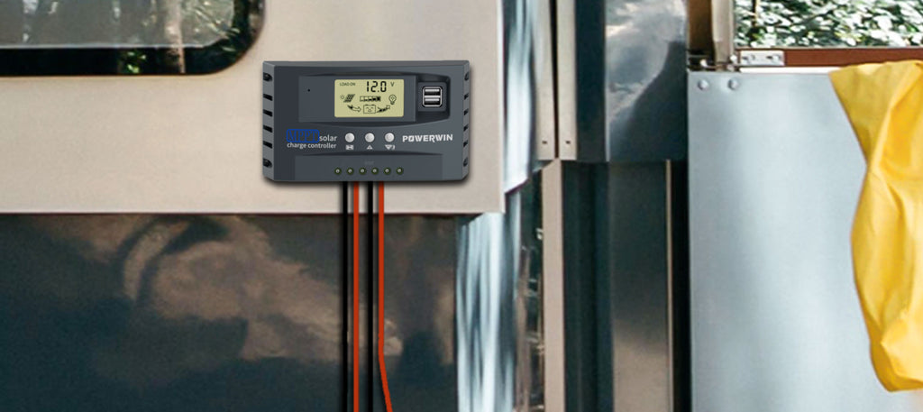 MPPT hanging on the RV instantly monitors the condition of RV power
