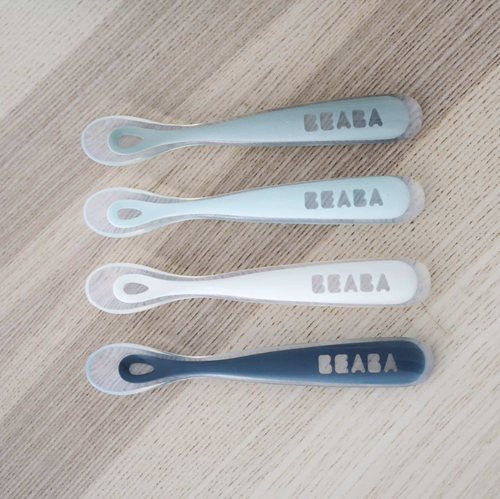 Grabease, Double Silicone Spoons, 3m+, Blush