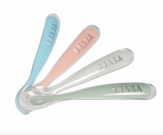 Grabease, Double Silicone Spoons, 3m+, Blush