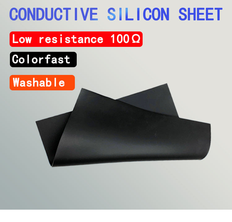 Thermoplastic elastomer thin carbon silicone rubber sheet medical grade  conductive high tension rubber sheet
