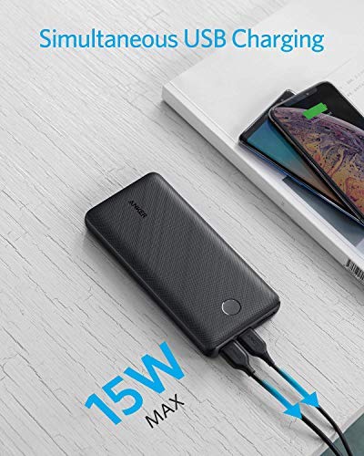 Anker Batterie Externe, 325 Power Bank (PowerCore 20K II), Batterie 20 000  mAh avec 2 Ports, Charge Ultra-Rapide 15 W pour iPhone, Huawei, iPad  Pro/Air,Samsung Galaxy et Bien Plus Encore（Noir） : 