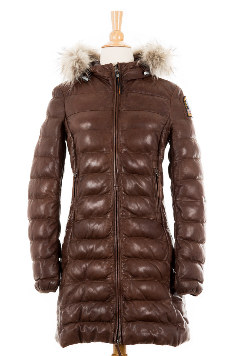 parajumpers demi leather womens parka