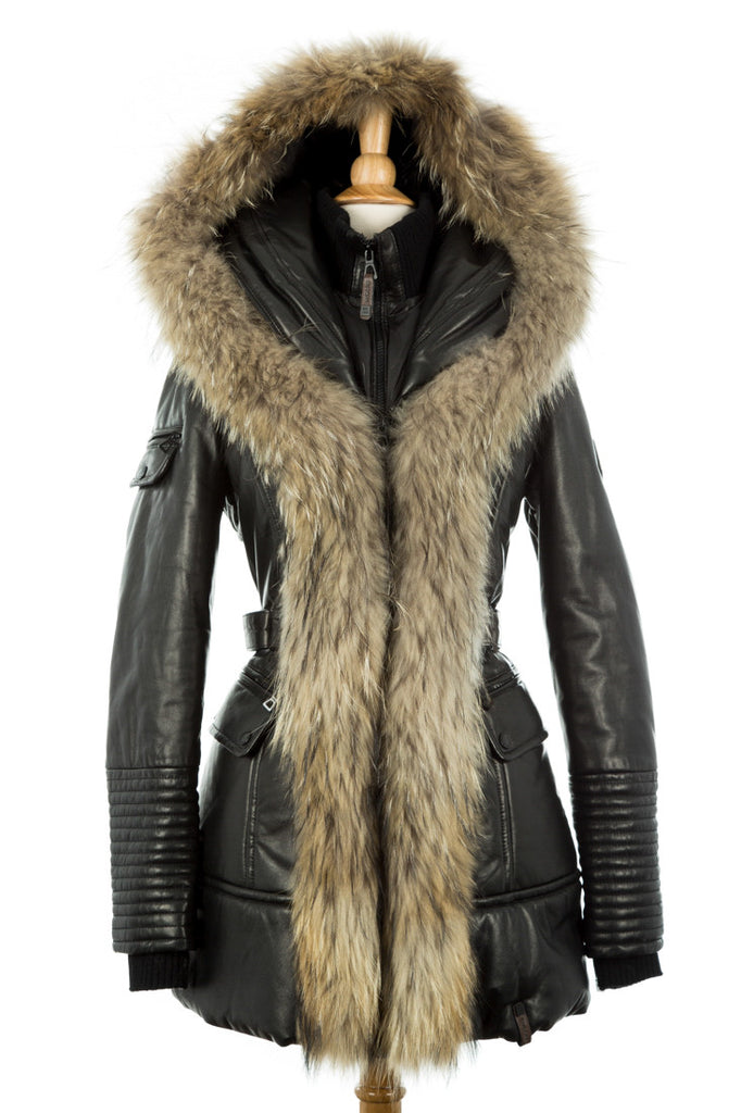 Jenny Leather Parka With Fur | Rudsak | Coat, Jacket– Dejavu NYC