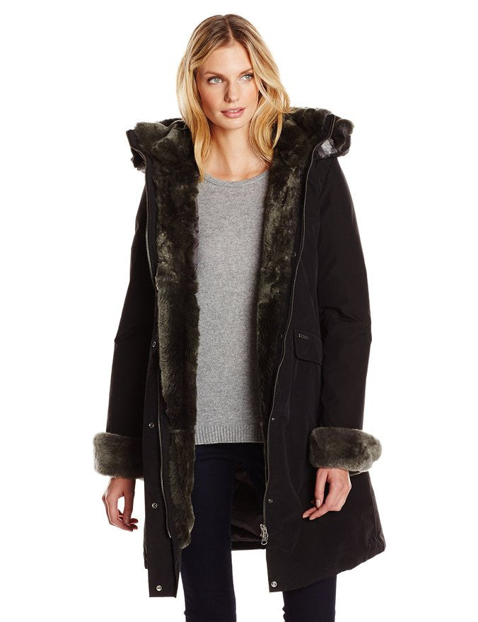 Long Arctic Parka with Fur Trim | Woolrich John Rich & Bros | Coat ...