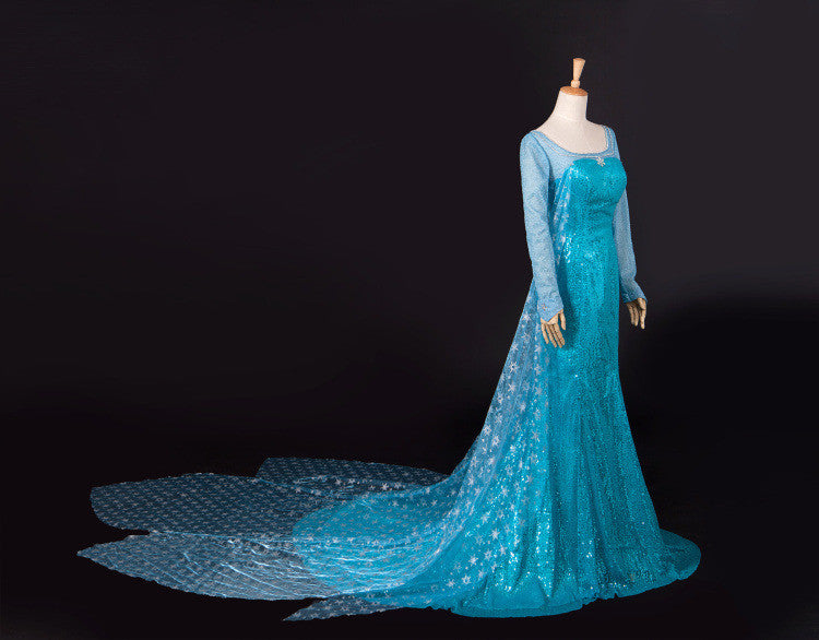 elsa long dress