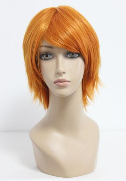 short orange wig with bangs