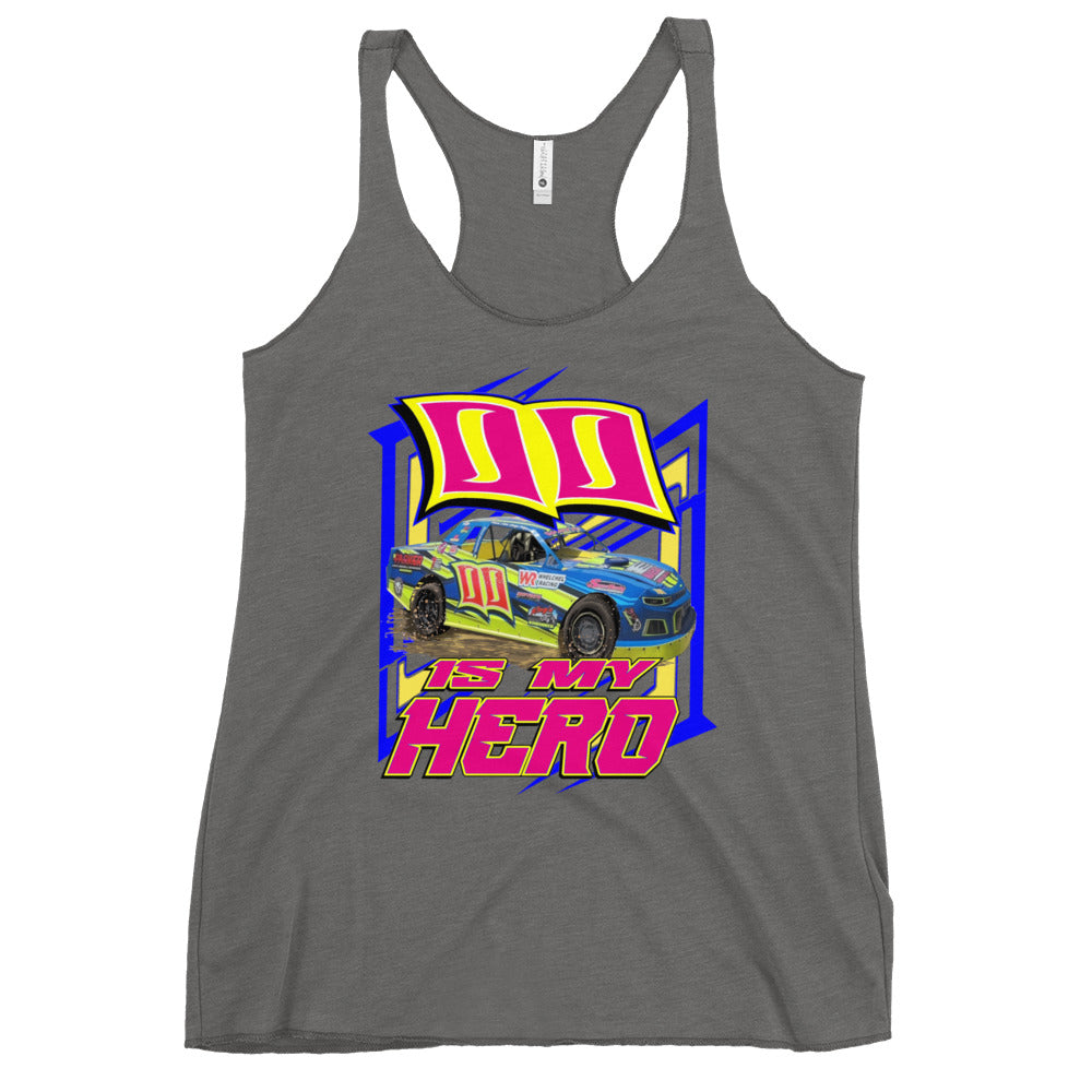 00 is my Hero Women's Racerback Tank