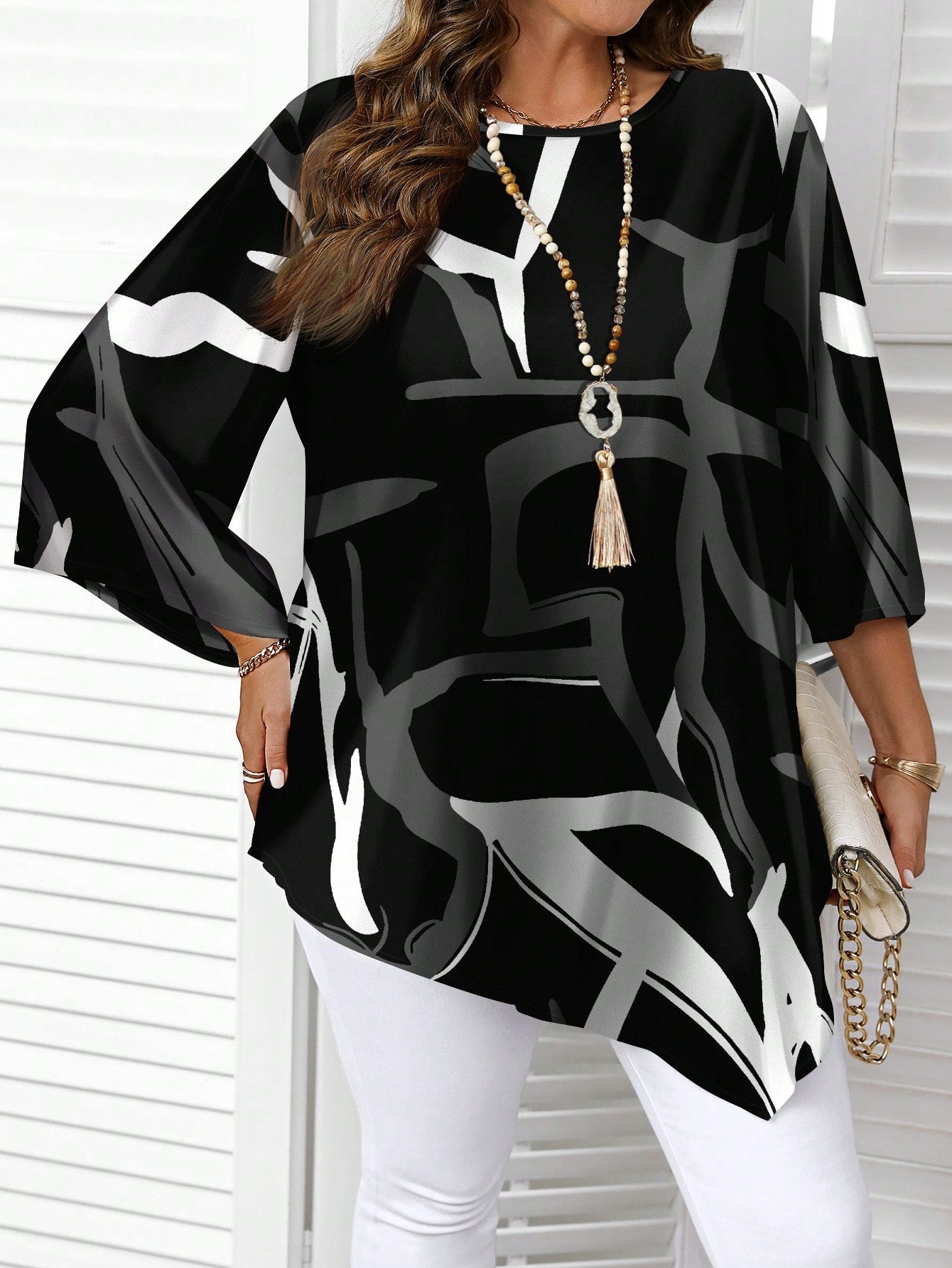 Maxi Blusa Plus Size Elegante Assimétrica - LovPlus