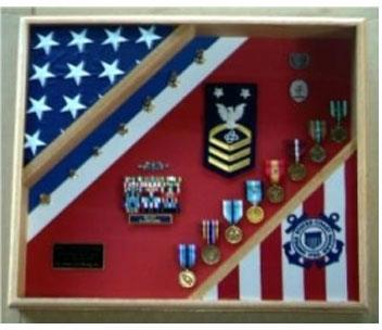 Cutter flag case, coast Guard flag display