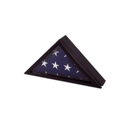 Officers 3ft x 5ft Flag Display Case in Black Cherry finish