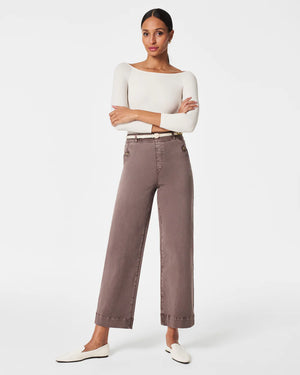 Stretch Twill Crop wide leg - Ella Where She Shops