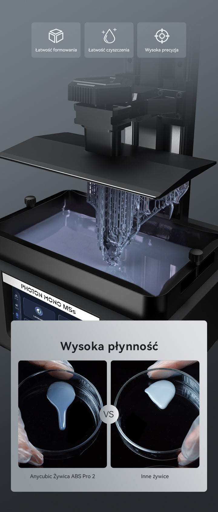 Anycubic Żywica ABS Pro 2 - High Flowability, High Success Rate