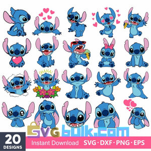 Layered Stitch Svg Bundle, Instant Download, Bundle For Cricut, Silhou ...