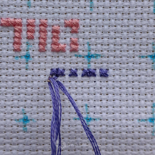 Put your needle into the remaining, unstitched corner