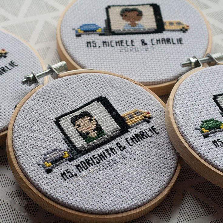 Array of stitched gifts