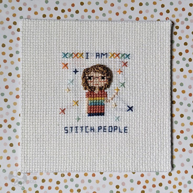 The finished piece of me in stitch person form!