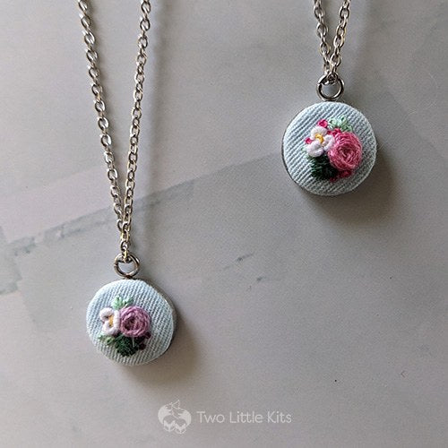 Handstitched embroidery necklaces