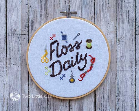 "Floss Daily" cross-stitch pattern