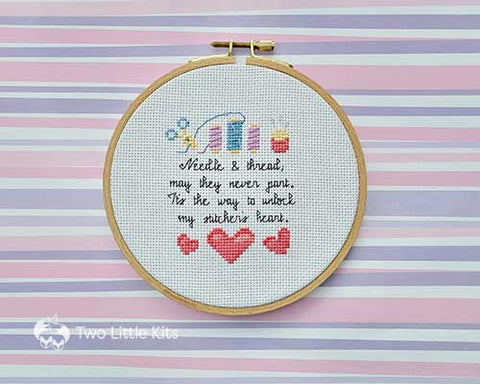 "Stitcher's Poem" cross-stitch pattern