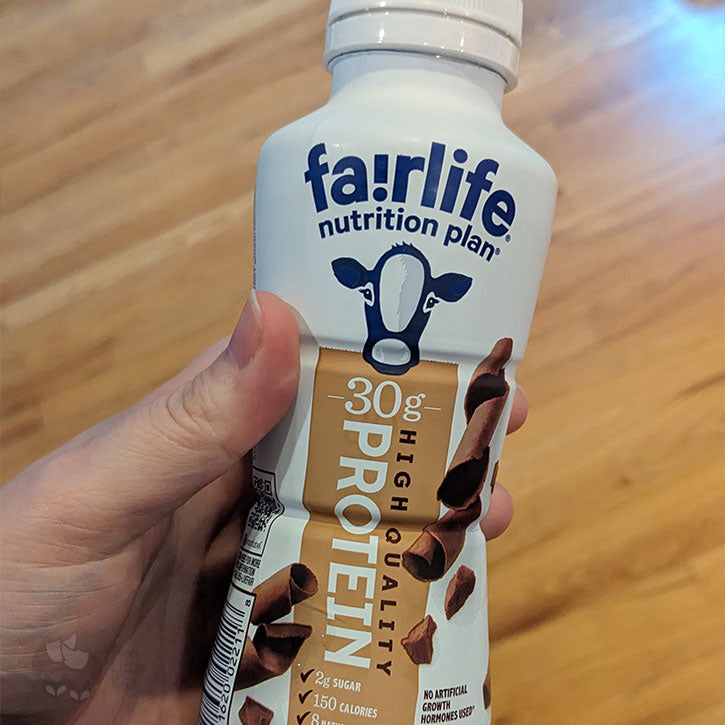 A photo of a bottle of protein shake