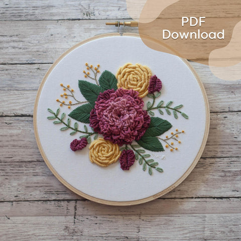 Simply Florals - Hand Embroidery Pattern