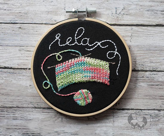 Let's relax - embroidery pattern