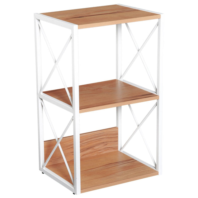 EASYCOMFORT Mobiletto Scaffale per Soggiorno Cucina, Bagno 3 Ripiani  Salvaspazio Legno 40x35x72.5cm