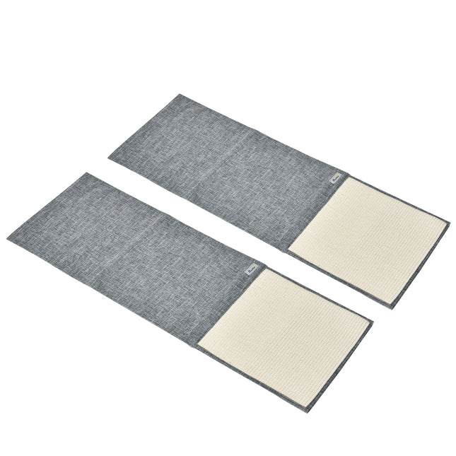 EASYCOMFORT Set 2 Tiragraffi per Gatti da Divano, Tappetini Tiragraffi in  Sisal e Poliestere, 130x45cm - Grigio