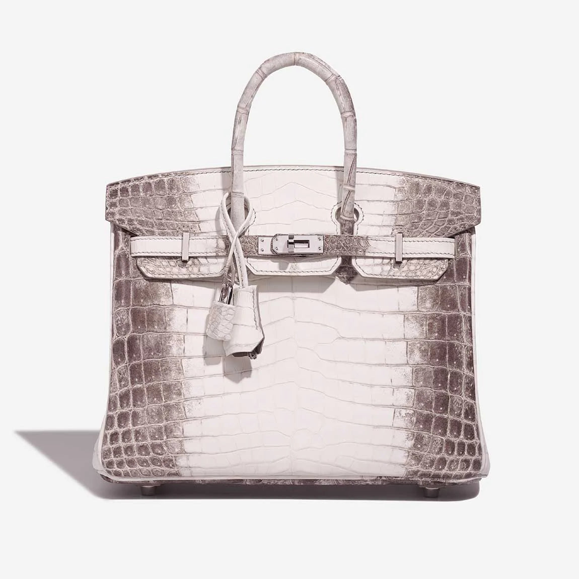 Croc-embossed designer handbag
