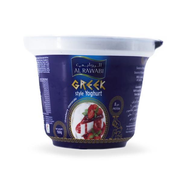 Al Rawabi Greek Yoghurt Srawberry Cheese Cake 150 g Yalla!Market