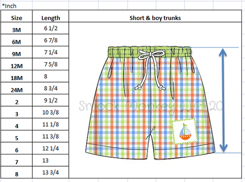 Boys Size Charts – SMOCK MONKEY