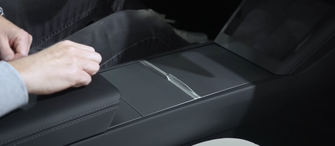 Console centrale et boîte d'accoudoir sous le plateau de rangement pour  Tesla 2024 Model 3 Highland - 1 pc (console centrale) / Gris