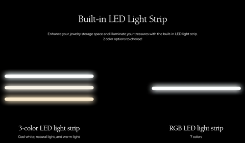 mirror is well-lit by built-in LED light sources