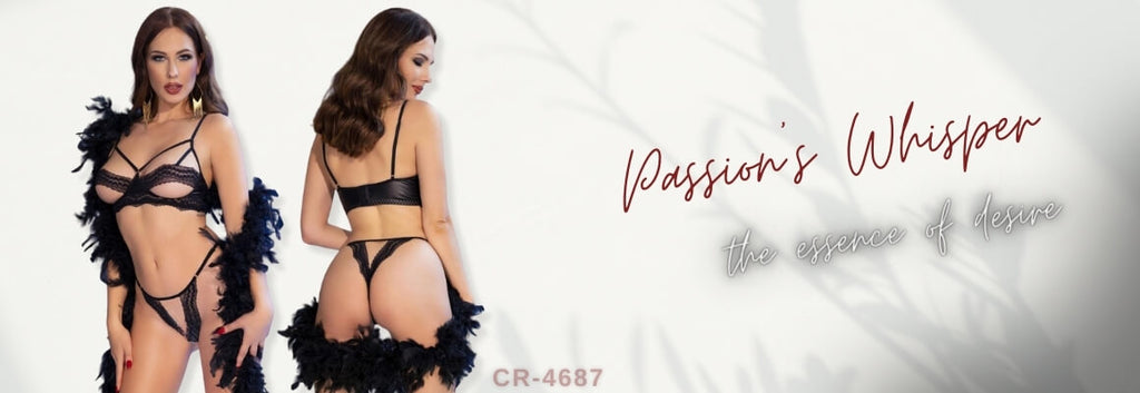 Charming & Irresistible with the sexy underwear set from Chilirose, in black