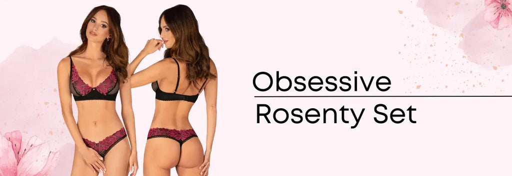 Obsessive Rosenty Underwear Set 2pcs